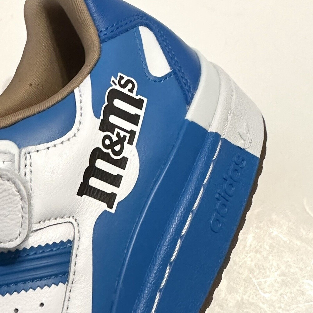 Adidas M&M's Brand Forum Low 84 Shoes Mens Size 9.5 Blue White EQT Yellow GZ1936 - Picture 8 of 11